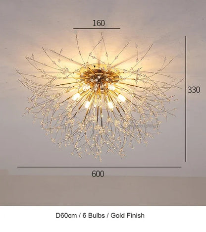 DecorBites™ Dandelion Chandelier LED Pendant Lamp for Dining Room Bedroom Shops