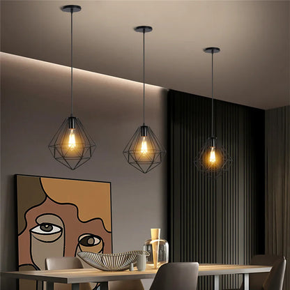 DecorBites™ Industrial Black Mini Pendant Light for Dining Room, Bar, and Clothing Store