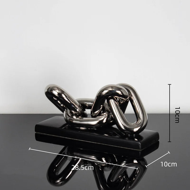 DecorBites™ Golden Chain Skeleton Lock Home Decoration Figurine