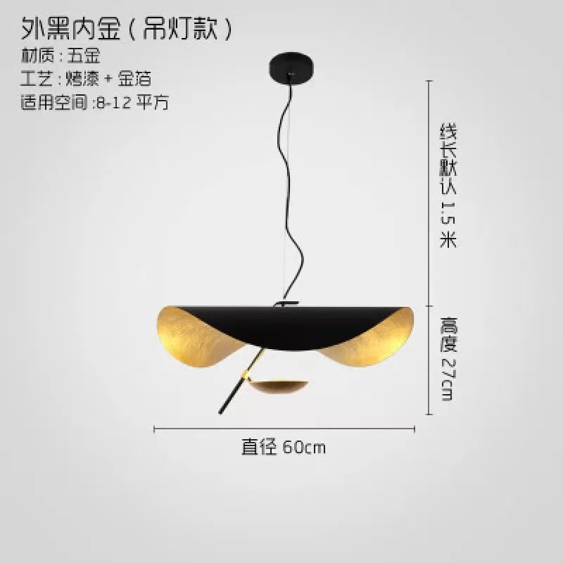 DecorBites™ Gold Texture LED Pendant Lights: Modern Living Room Bedroom Hanging Lamps