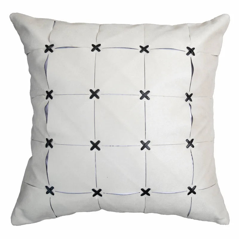 DecorBites™ Gray Faux Rex Rabbit Fur Decorative Cushion Coverluxury Throw Pillow