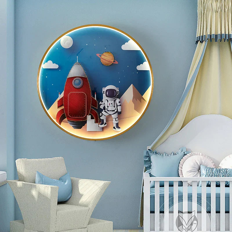 Aplique de pared con peces LED Decorbites™: Luminaria creativa para el dormitorio
