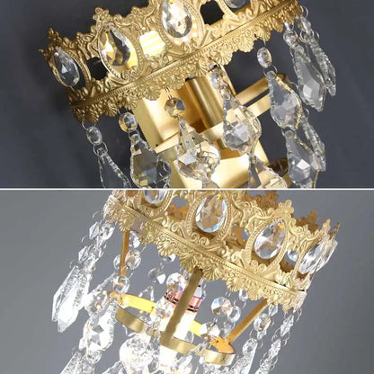 Lámpara de araña DecorBites™ de cristal de cobre: ​​Iluminación LED nórdica moderna para la decoración del hogar