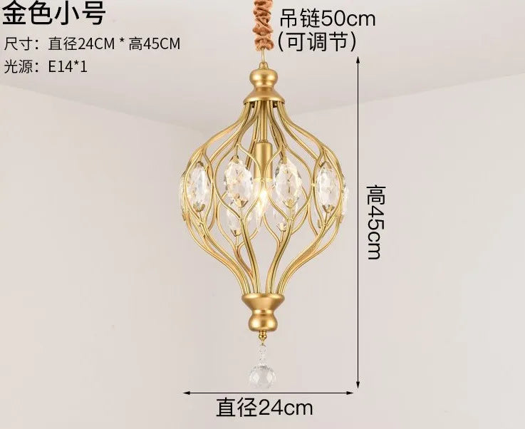 DecorBites™ Art Design Crystal LED Pendant Lights Modern Kitchen Bedroom Decor