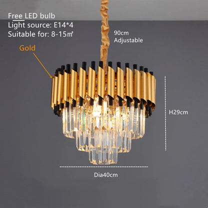 DecorBites™ High-end Luxury Crystal Ceiling Chandelier for Kitchen Dining Living Room