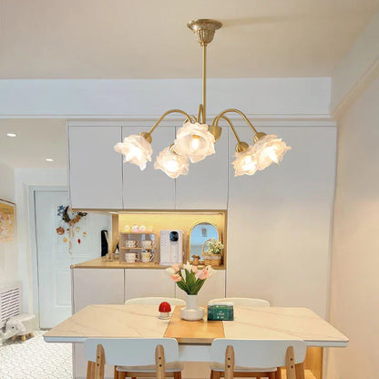 DecorBites™ Elegant Flower Chandelier - Modern Retro Medieval Style for Living Room Dining Bedroom
