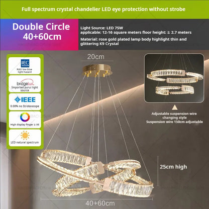 DecorBites™ Light Luxury Crystal Chandelier for Elegant Living & Dining Atmosphere
