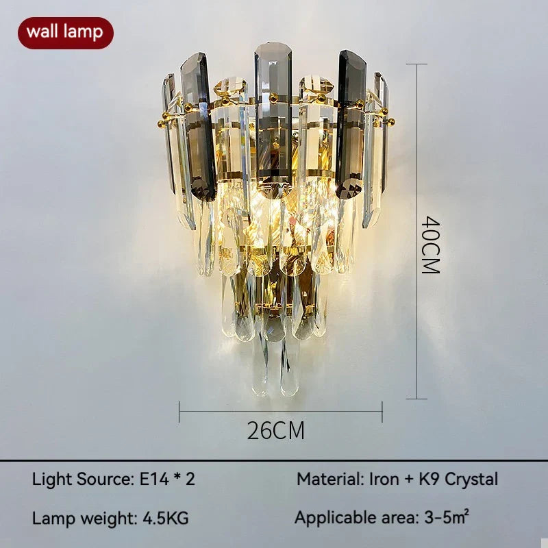 DecorBites™ Gold Crystal Chandelier: Luxury Lighting for Dining Living Bedroom Kitchen Island