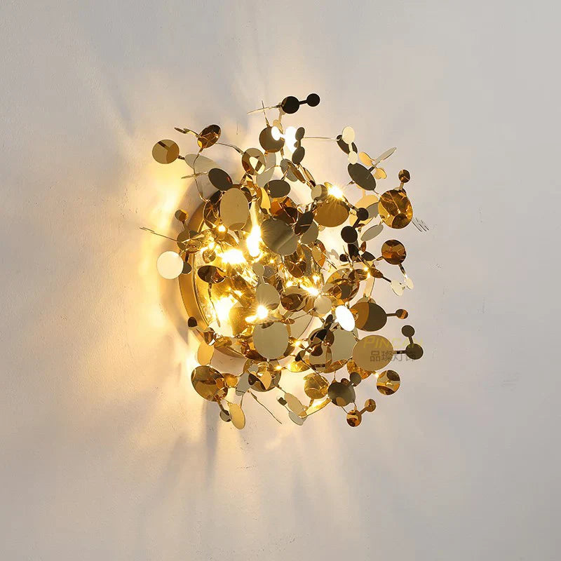 DecorBites™ Leaf Sequin Ceiling Chandelier for Modern Living Room, Restaurant, Bar, or Dining Table