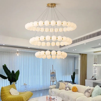 DecorBites™ LED Acrylic Chandelier for Living Room Bedroom Hall Pendant Lamps