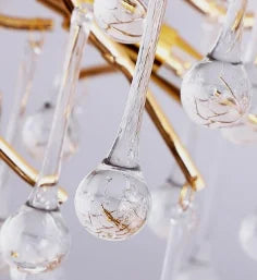 DecorBites™ Elegant Gold Crystal Chandelier for Modern Luxury Living Spaces