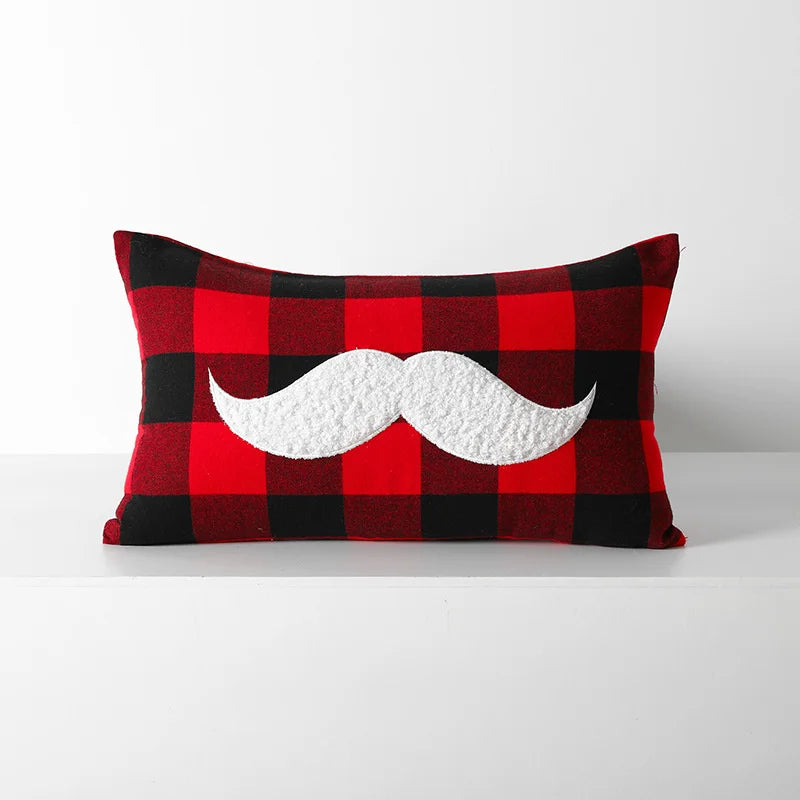 DecorBites™ Christmas Plaid Cushion Cover in Red Black Check for Home Sofa Bed