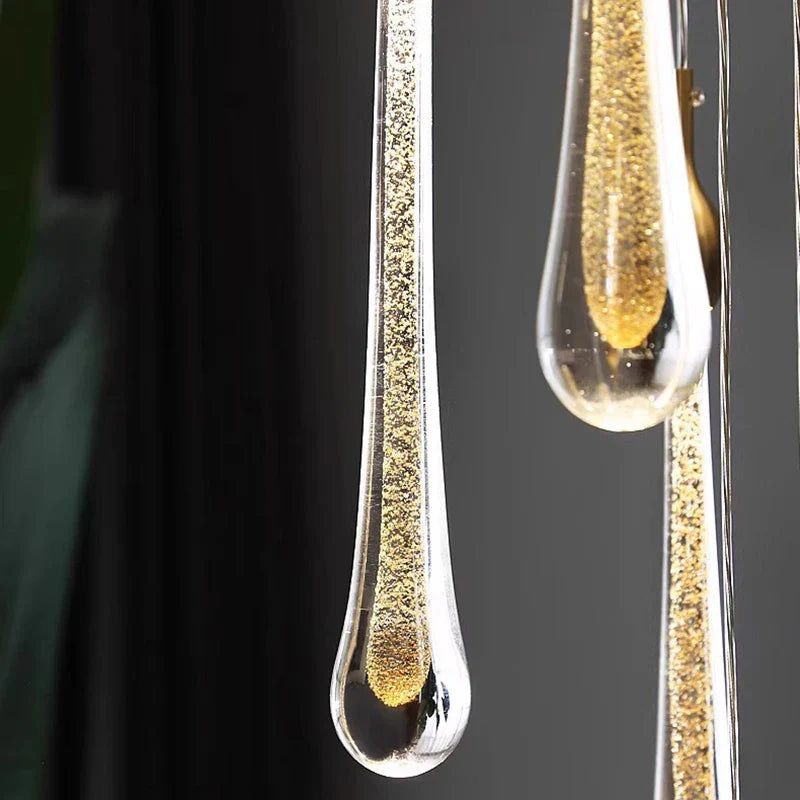 Modern Crystal Staircase Chandelier Pendant Light