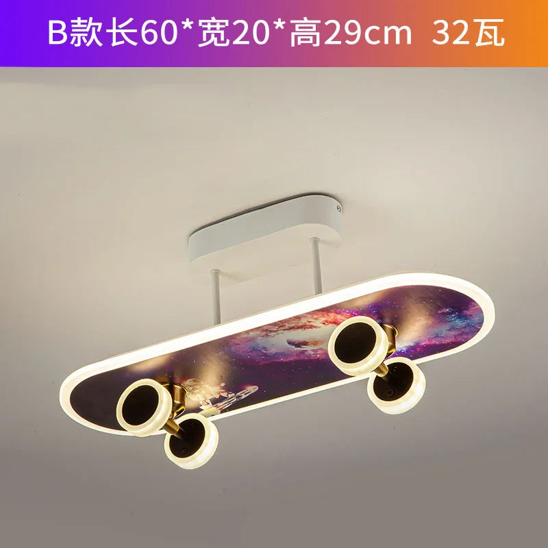 DecorBites™ Kids Skateboard LED Ceiling Light for Modern Children's Rooms