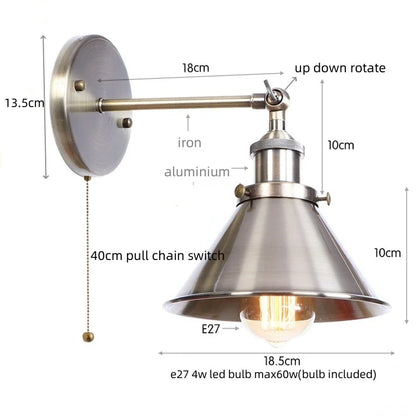 DecorBites™ LED Indoor Wall Lamps Silver for Bathroom Mirror Stair Dinning Room Home Decor