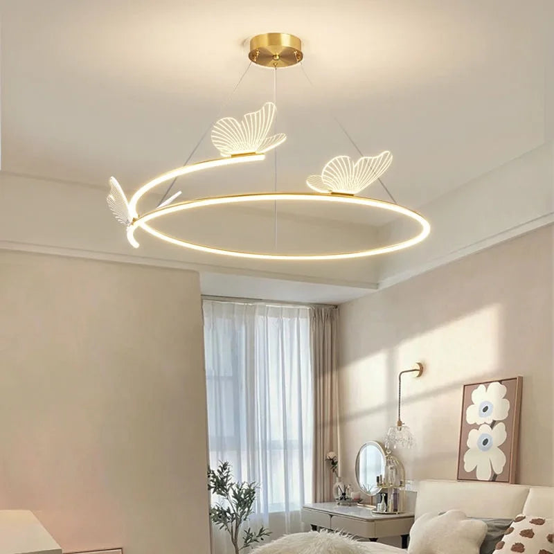 DecorBites™ Butterfly Design Sense Ceiling Chandelier: Modern Minimalist Nordic Pendant Lamp for Home Decor