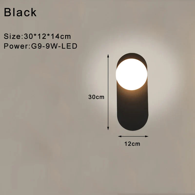 DecorBites™ Frosted Glass Ball LED Wall Lamp for Bedroom and Corridor