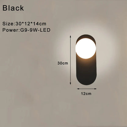 DecorBites™ Frosted Glass Ball LED Wall Lamp for Bedroom and Corridor