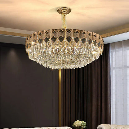 DecorBites™ Crystal Chandelier: Modern Luxury for Living Room, Bedroom, Dining Room