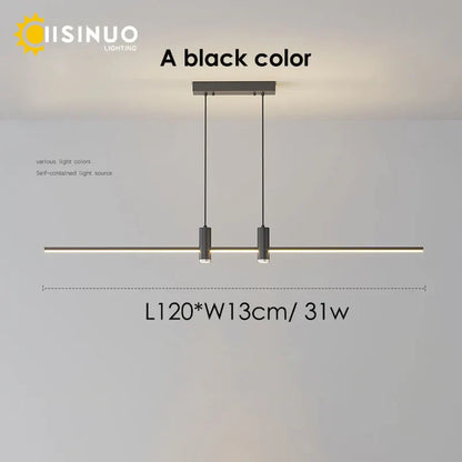 DecorBites™ Adjustable LED Pendant Light in Black/Gold for Office Dining Living Room