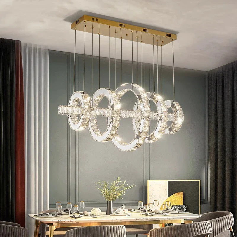 Lámparas de araña LED Decorbites™ para sala de estar y comedor, accesorios de iluminación colgantes modernos