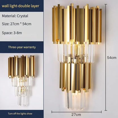 DecorBites™ Gold Black Crystal Chandeliers LED Ceiling Light for Luxe Living & Hospitality