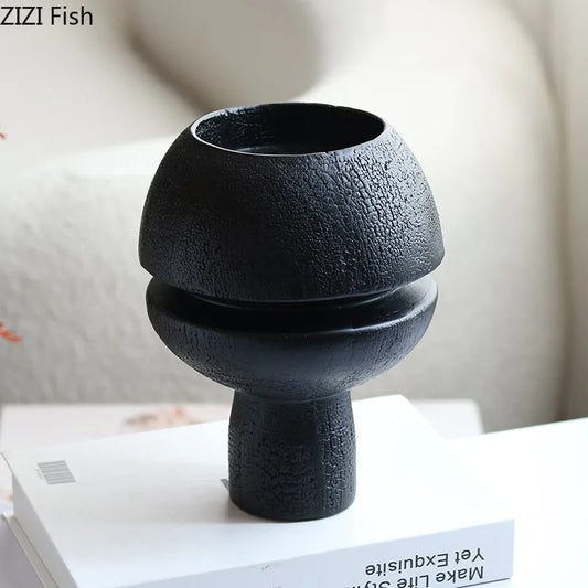 DecorBites™ Black Spherical Resin Sculpture Desk Decoration Abstract Art Aesthetic Ornament