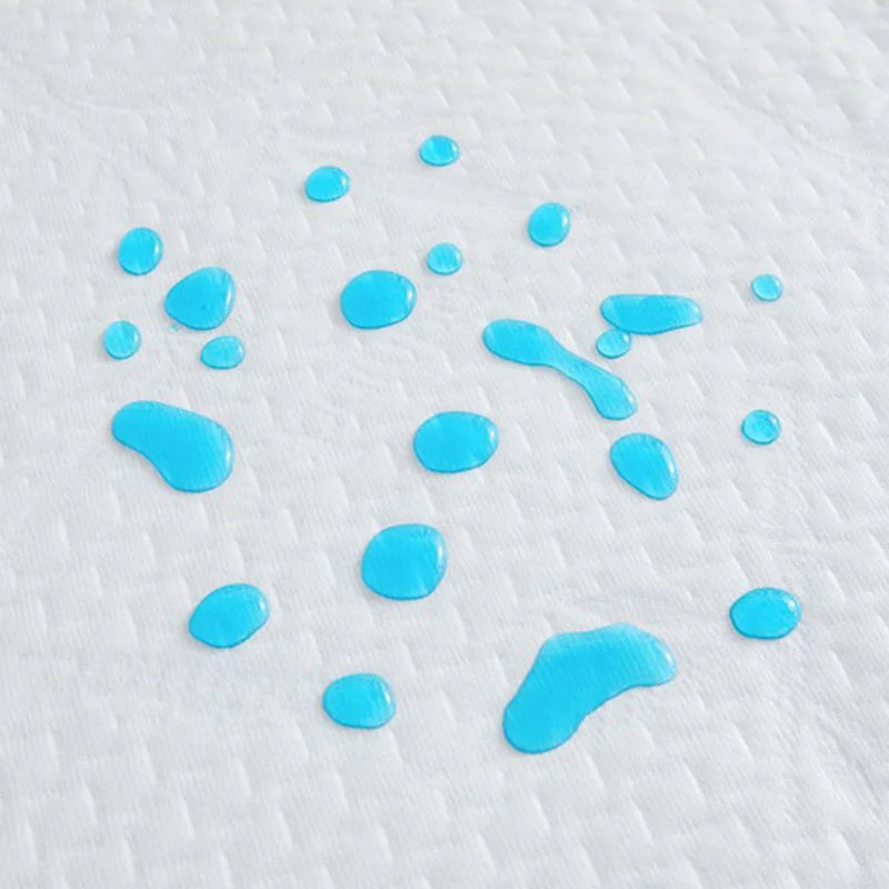 DecorBites™ Bamboo Jacquard Waterproof Fitted Mattress Cover for Queen King Bed