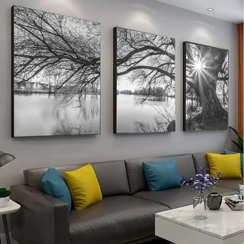 Decorbites™ ‚Atemberaubende Leinwandposter mit Sonnenuntergang am Großen Baumsee‘