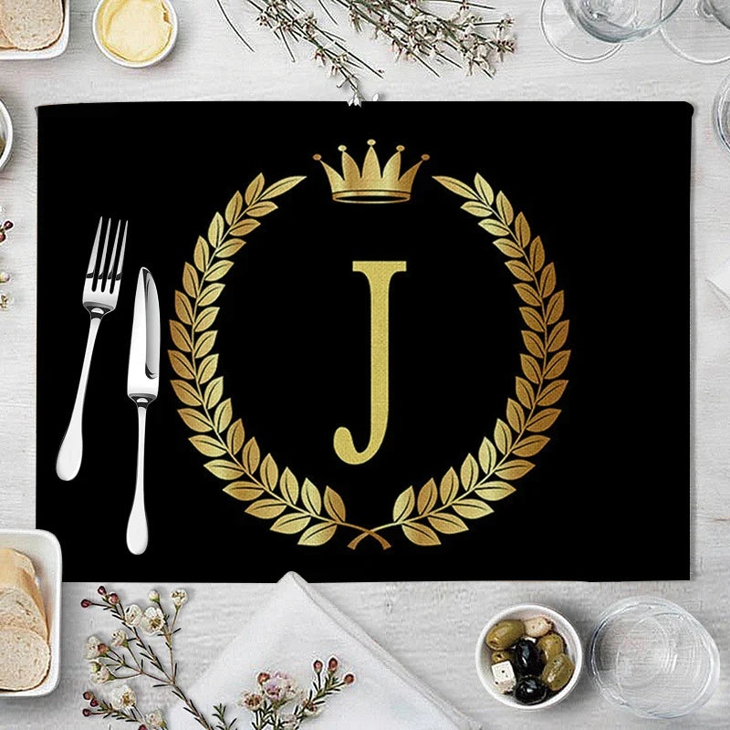 DecorBites™ Kitchen Table Mats Set of 4, 42*32cm, Cotton Linen Coasters for Dining Home Decor