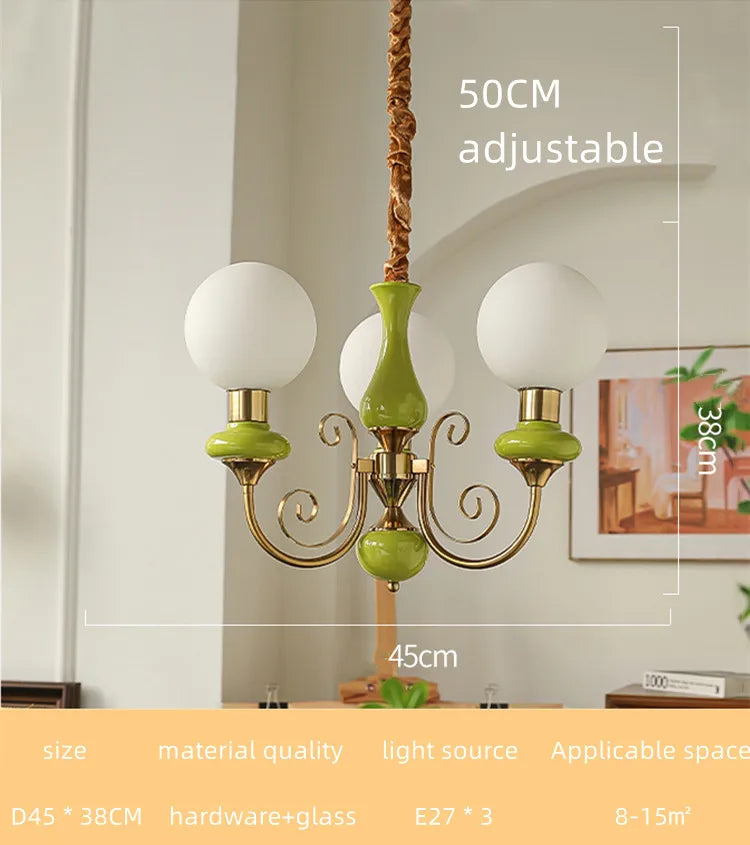 Lámpara de araña LED estilo crema DecorBites™ para dormitorio, sala de estar y comedor