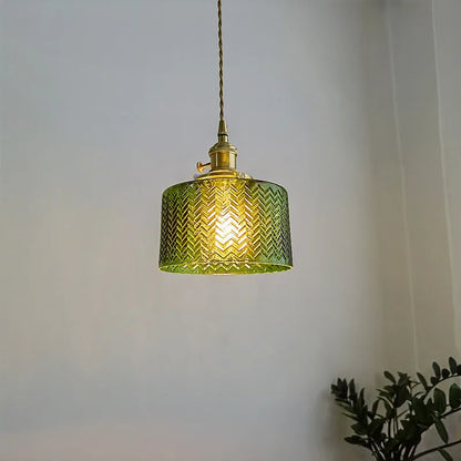 DecorBites™ Green Glass Pendant Light Chandelier - Nordic LED Hanging Lamp for Home Decor