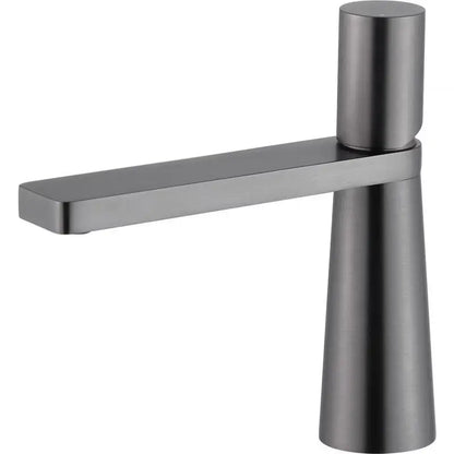 Grifo de lavabo DecorBites™ en oro cepillado - Elegante grifo mezclador de latón para baño