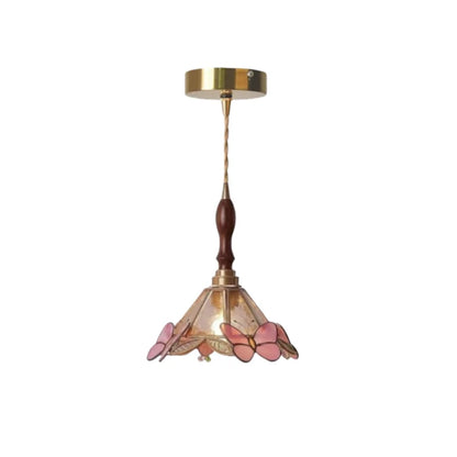 DecorBites™ Butterfly Glass LED Pendant Light for Bedroom and Living Room