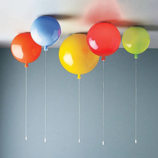 DecorBites™ Balloon Ceiling Lamp: Colorful LED Hanging Light for Kids' Room, Bedroom, Restaurant, Hallway