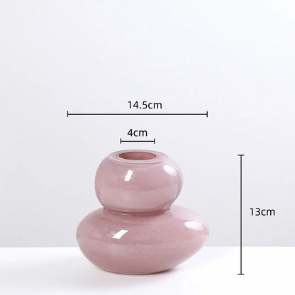 DecorBites™ Jarrón de vidrio geométrico apilable para terrario, decoración del hogar, soporte para arreglos florales