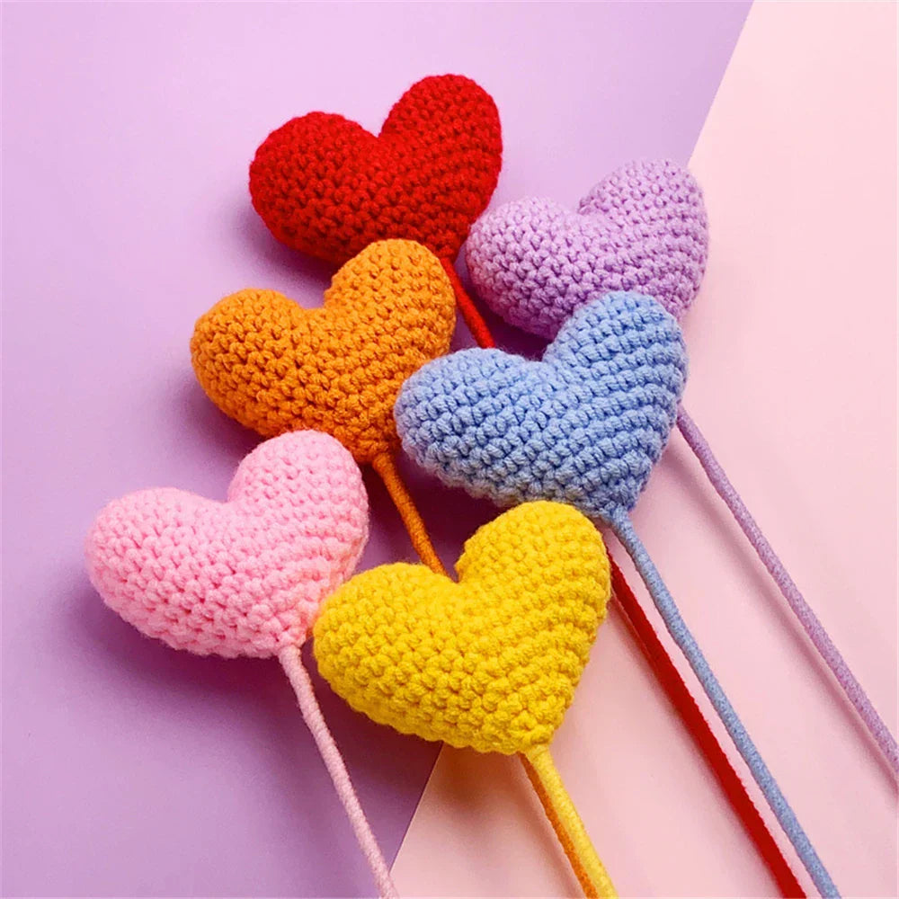 Ramo de Flores de Ganchillo en Forma de Corazón Decorbites™ - Decoración Manual para Bodas, Hogar y Regalo Familiar