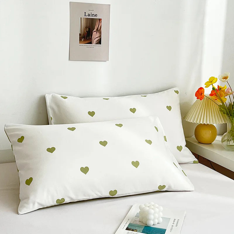 DecorBites™ Love Printed Pillowcase Set - Simple Style, 2Pcs