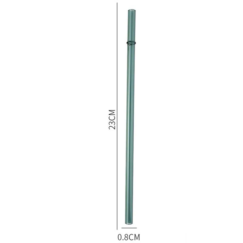 DecorBites™ Glass Bent Straw 200mm - Reusable Cold Beverage Drinking Straw