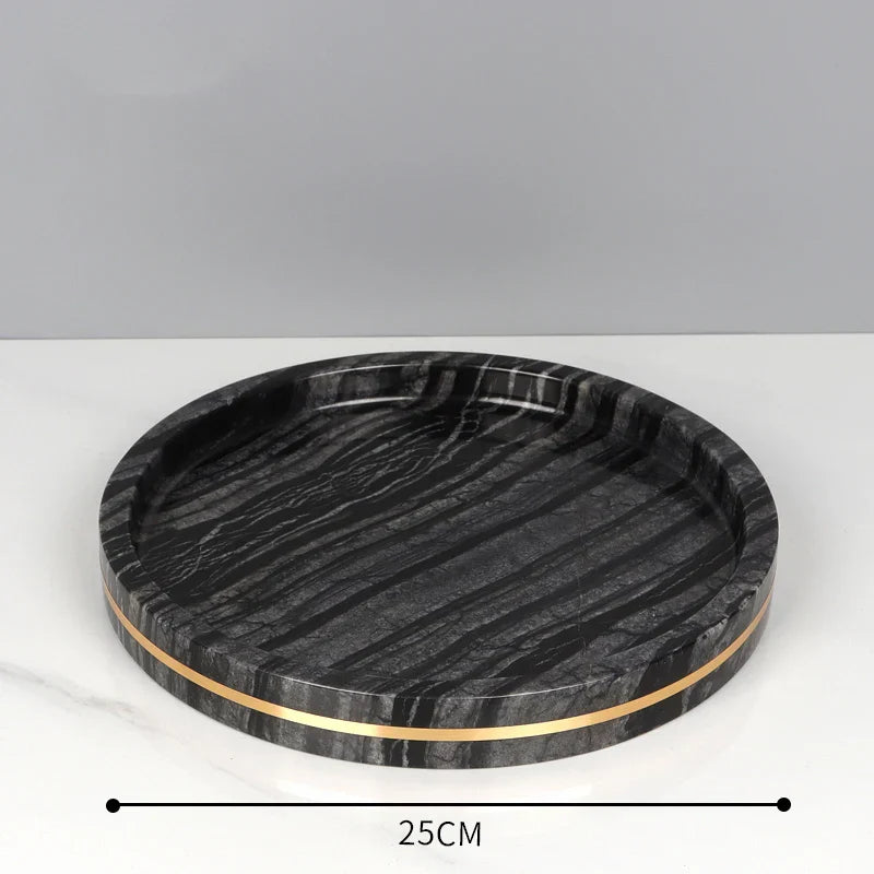 مجموعة إكسسوارات الحمام من الرخام الأسود من ديكوربايتس™