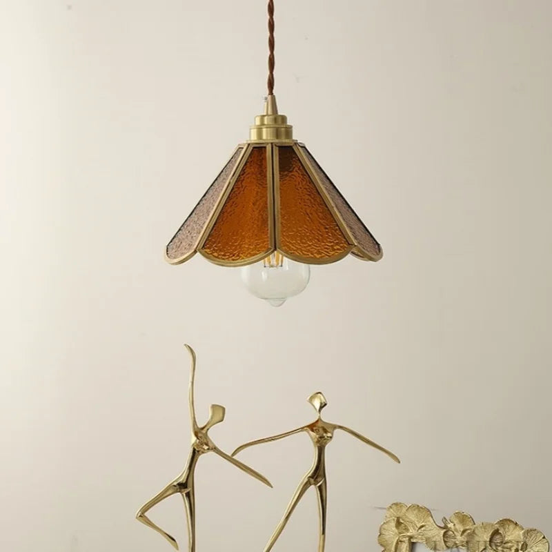 ديكوربايتس™ مصباح LED زجاجي أزرق معلق - طراز نورديك حديث لغرفة النوم وغرفة المعيشة