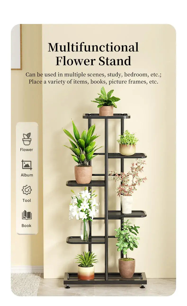 DecorBites™ Iron Plant Stand for Multiple Pots