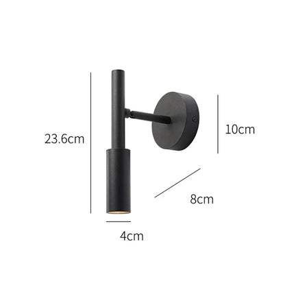 DecorBites™ Adjustable Indoor LED Wall Lamp Spotlight Fixture, Aluminum, Rotatable 350°