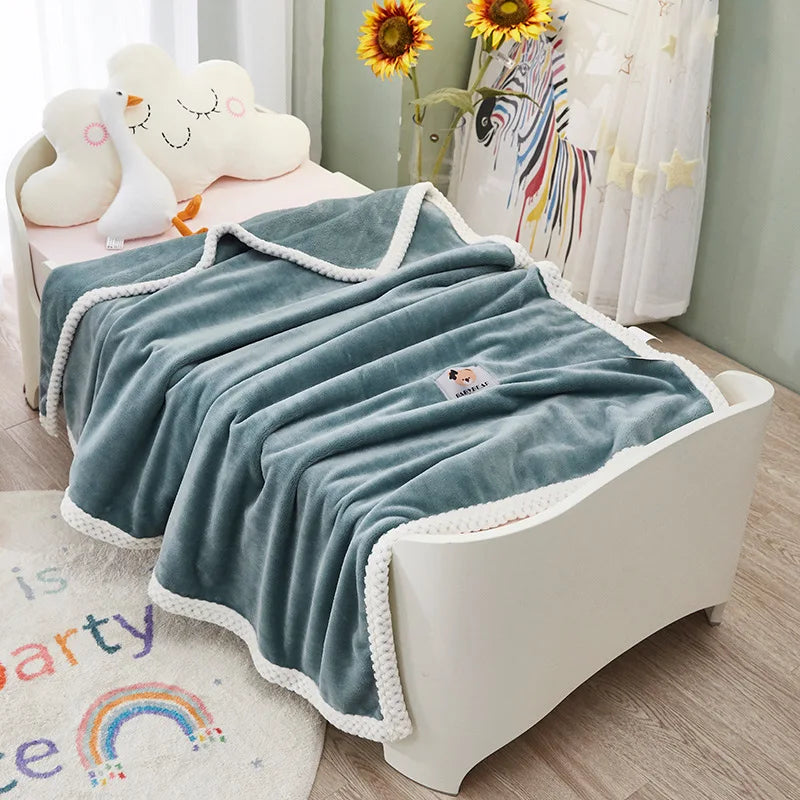 Manta de Siesta de Franela Decorbites™ para Niños - Cubierta Ligera y Acogedora para Cama Individual