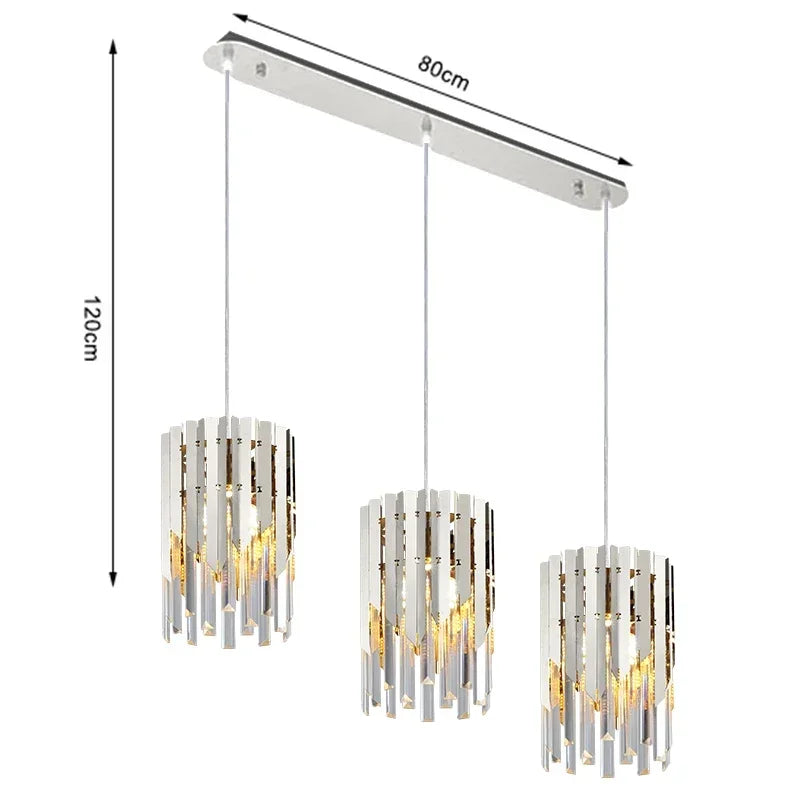 Lámpara de Araña LED de Cristal K9 Oro Decorbites™ para Sala de Estar, Cocina, Comedor y Dormitorio