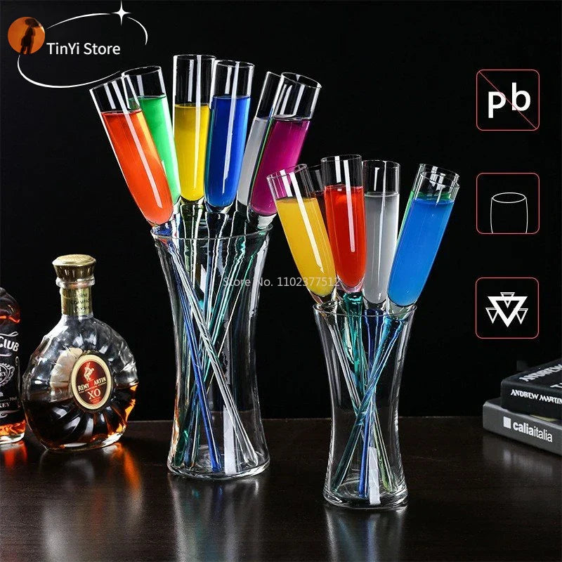 DecorBites™ Crystal Champagne Wine Glasses Cocktail Goblet Bar Party Drinking Cup 120/150ml