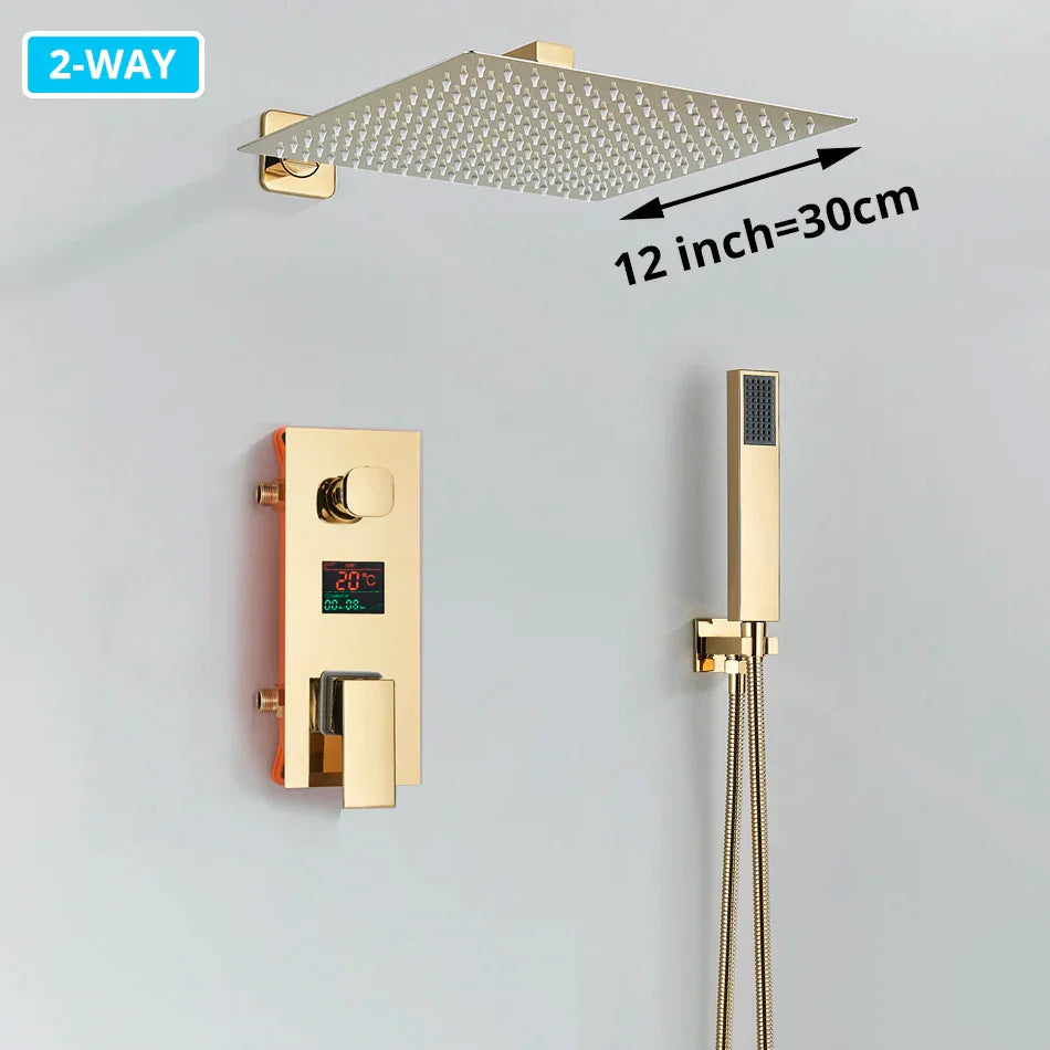 Gold Digital Shower Set
