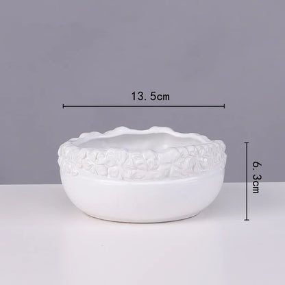 DecorBites™ Golden Edge Succulent Flower Pot Vase - Indoor Ceramic Planter Pot