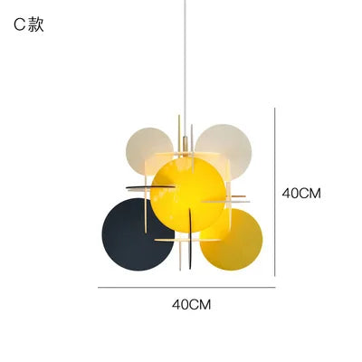 DecorBites™ LED Acrylic Pendant Lights: Nordic Creative Splice, Colorful for Living Room & Children's Room