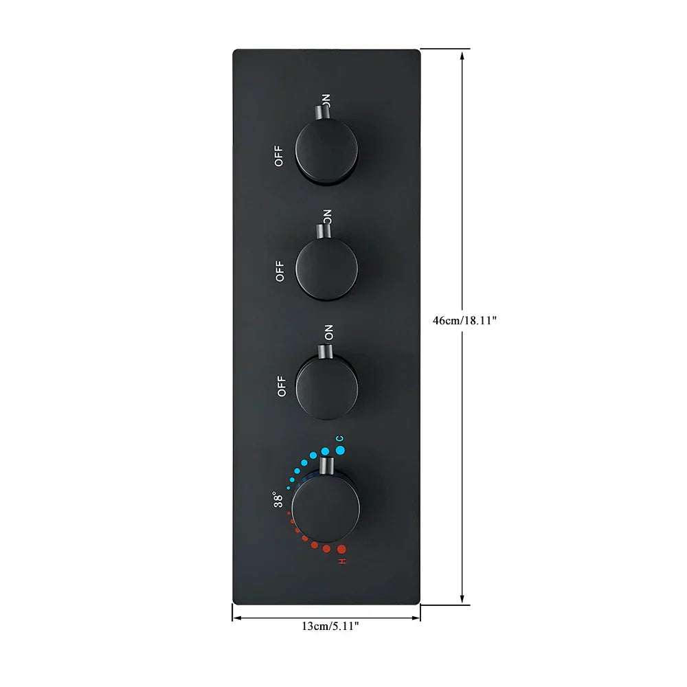 DecorBites™ Brass Thermostatic Faucet Mixer for Bathroom Shower and Kitchen Tap